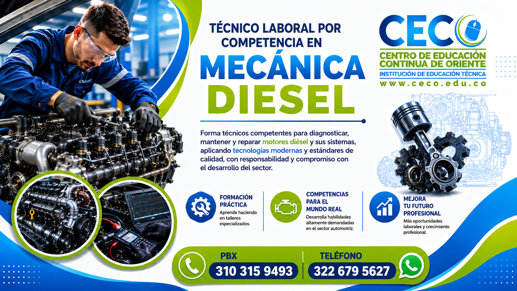 Técnico Laboral Por Competencia en mecanica diesel
                            